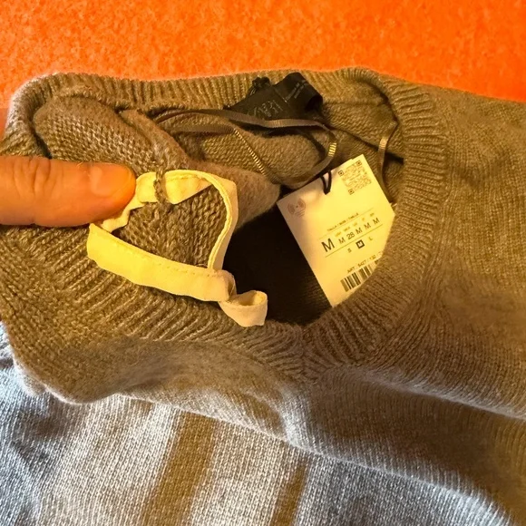 Zara light mink touch of cashmere blend sweater with slip dress NWT - Picture 7 of 9